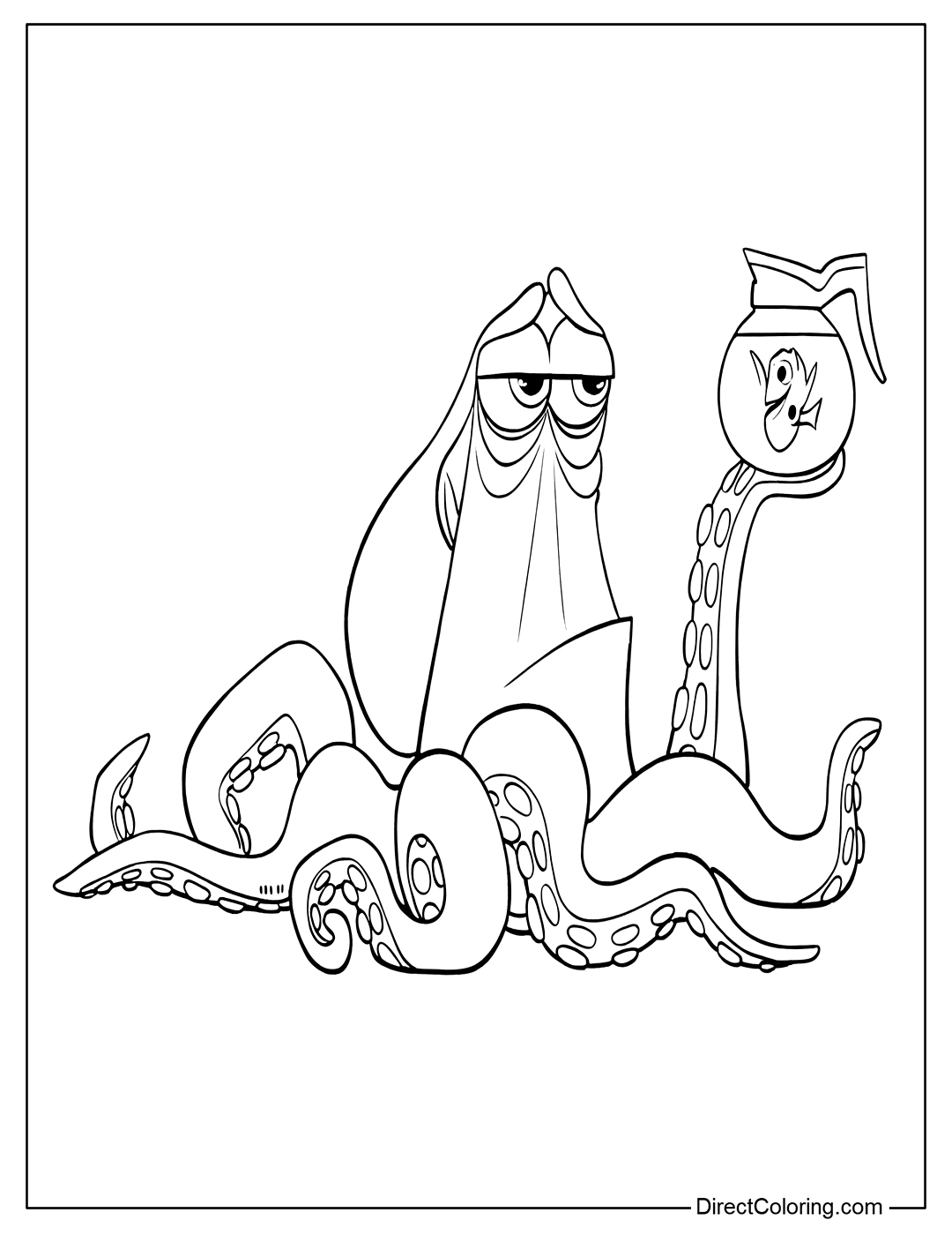 Hank and Dory Coloring Page